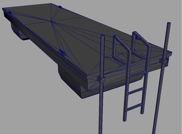 log cabin dock combo 3d obj - Log Cabin--Boat Dock GAME READY 360 View by Monkey Wrench